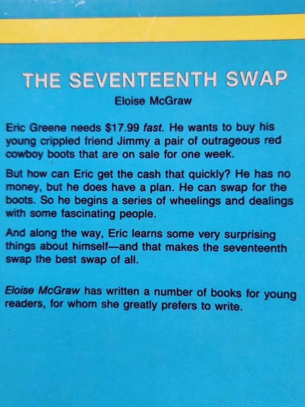 The Seventeenth Swap Paperback Book by Eloise McGraw Literature Novel  ISBN-10 ‏